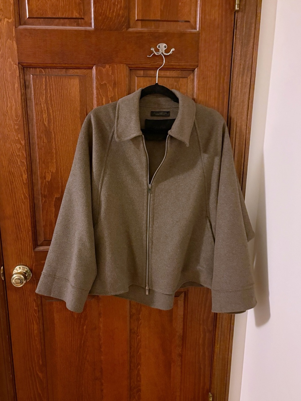ZARA Wool Blend Zipper Jacket Shacket ZW Collection NWOT Size S